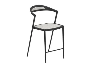 STYLETTO - Aluminium garden stool with integrated cushion (Request Info).