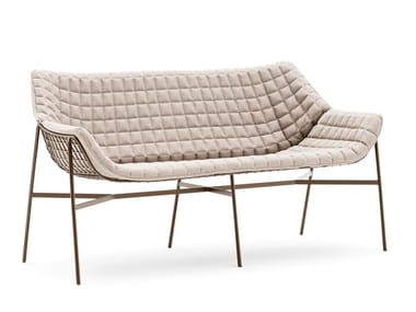 SUMMER SET - 2 seater fabric garden sofa by Varaschin