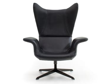 LONGWAVE - Swivel armchair with 4-spoke base with armrests (Request Info).