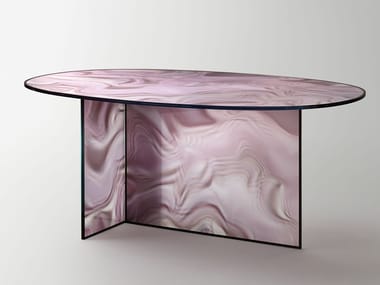 LIQUEFY - Oval crystal table (Request Info).