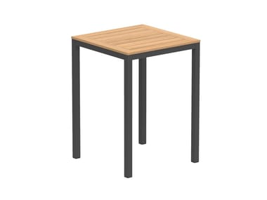 TABOELA - Square teak high table (Request Info).
