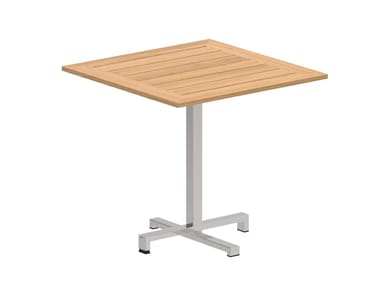 TABOELA - Folding teak garden table with 4-star base (Request Info).