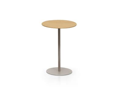 TAG - Round wooden high side table (Request Info).