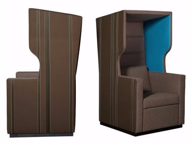 TANK ROOF - High-back fabric armchair (Request Info).