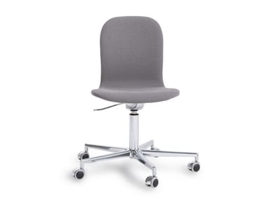 TATE SOFT - Height-adjustable fabric office chair with castors (Request Info).