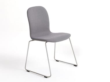 TATE SOFT - Sled base stackable fabric chair (Request Info).