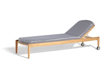 THE SECRET GARDEN - Recliner teak sun lounger with castors (Request Info).