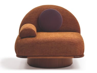 THUMB - Fabric armchair with armrests by Fratelli Boffi