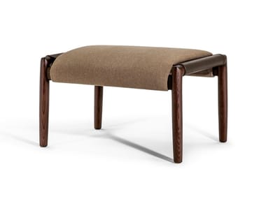 TIMES LOUNGE - Upholstered fabric footstool (Request Info).