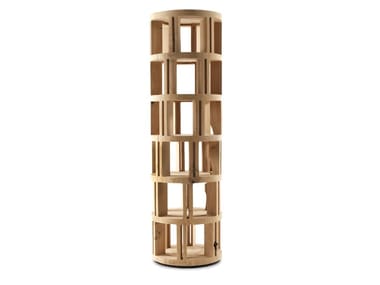 TORRE LIGNEA - Open freestanding cedarwood bookcase (Request Info).