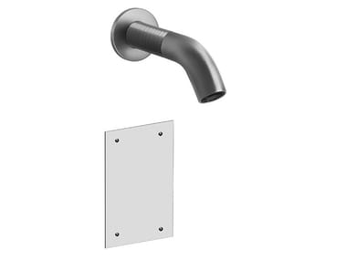 TRAME - Wall-mounted electronic stainless steel washbasin tap by Gessi