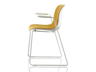 TROY - Sled base stackable fabric chair (Request Info).