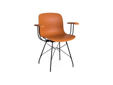 TROY - Polycarbonate chair with armrests (Request Info).