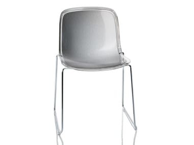 TROY - Sled base stackable polycarbonate chair (Request Info).