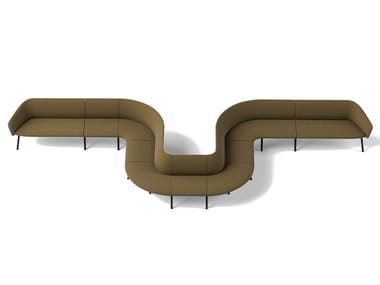 TUILE SYSTEM - Curved modular fabric sofa (Request Info).