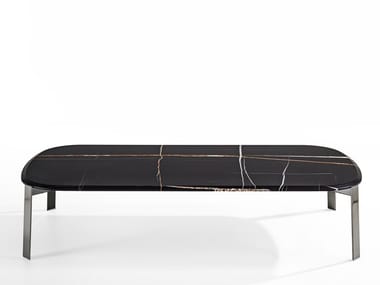 COQUET - Low rectangular marble coffee table (Request Info).