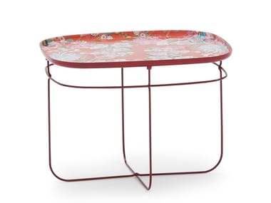 UKIYO - Rectangular resin coffee table with steel base (Request Info).