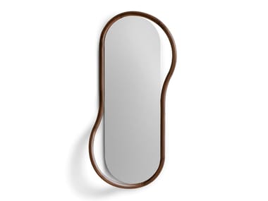 UNUT - Oval framed walnut mirror (Request Info).
