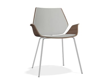 CENTURO III - Upholstered wooden chair with armrests (Request Info).