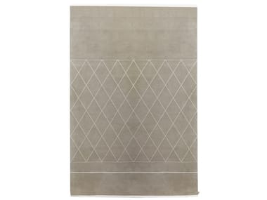 VIRTUALE - Handmade rectangular wool rug by Porro
