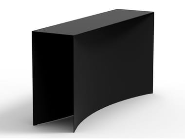 VOID - Rectangular steel freestanding console (Request Info).