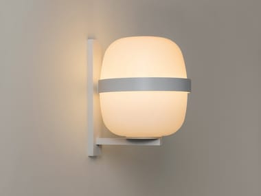 WALLY CESTA - LED opal glass wall lamp (Request Info).