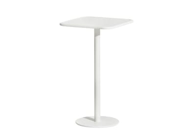 WEEK-END - Square powder coated aluminium high table (Request Info).