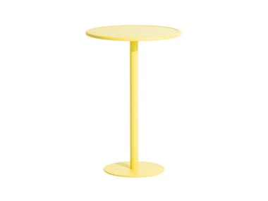 WEEK-END - Round powder coated aluminium high table (Request Info).