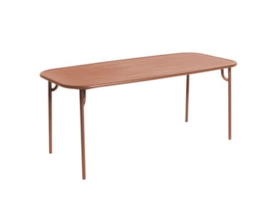 WEEK-END - Rectangular powder coated aluminium garden table (Request Info).