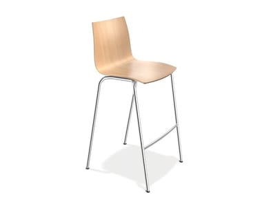 ONYX BARSTOOL - Beech stool with footrest (Request Info).