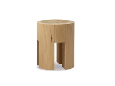 WOODY - Low solid cedar wood stool (Request Info).