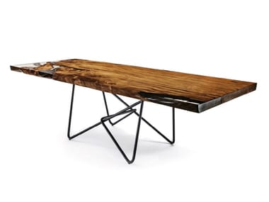 KAURI PIANO ANTICO - Rectangular table with Kauri solid wood top (Request Info).