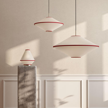Edgeform Taft Pendant Ø52 Red/ Off-White