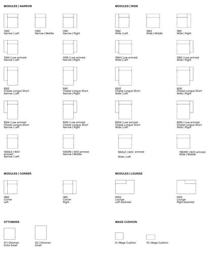 Mags Soft 2.5 seater sofa combination 3 - Low armrest