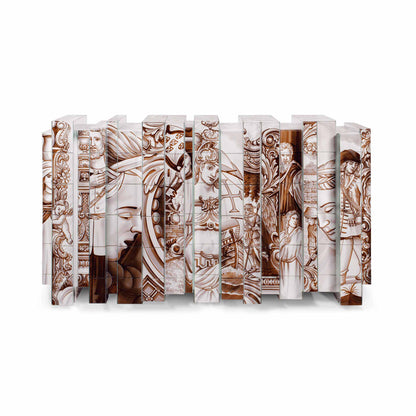 HERITAGE - Ceramic materials sideboard with doors.