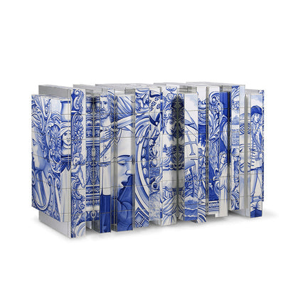 HERITAGE - Ceramic materials sideboard with doors.