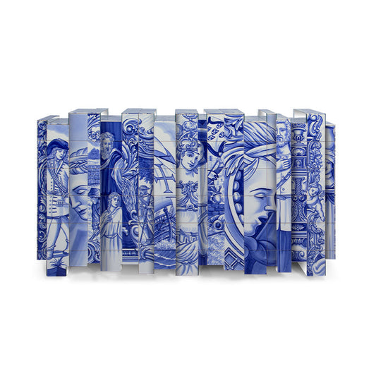 HERITAGE - Ceramic materials sideboard with doors.