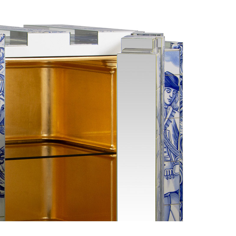 HERITAGE - Ceramic materials sideboard with doors.
