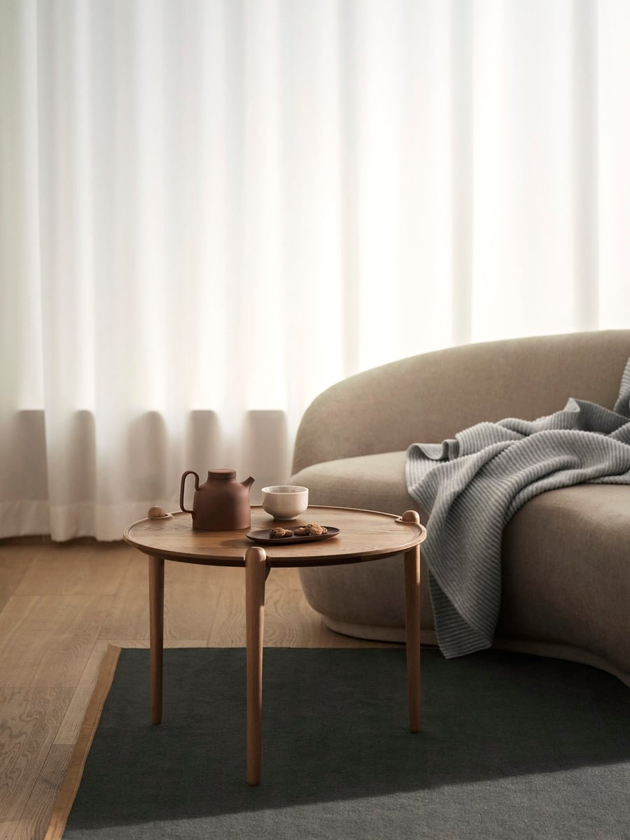 Aria coffee table, 60 cm, high, oak