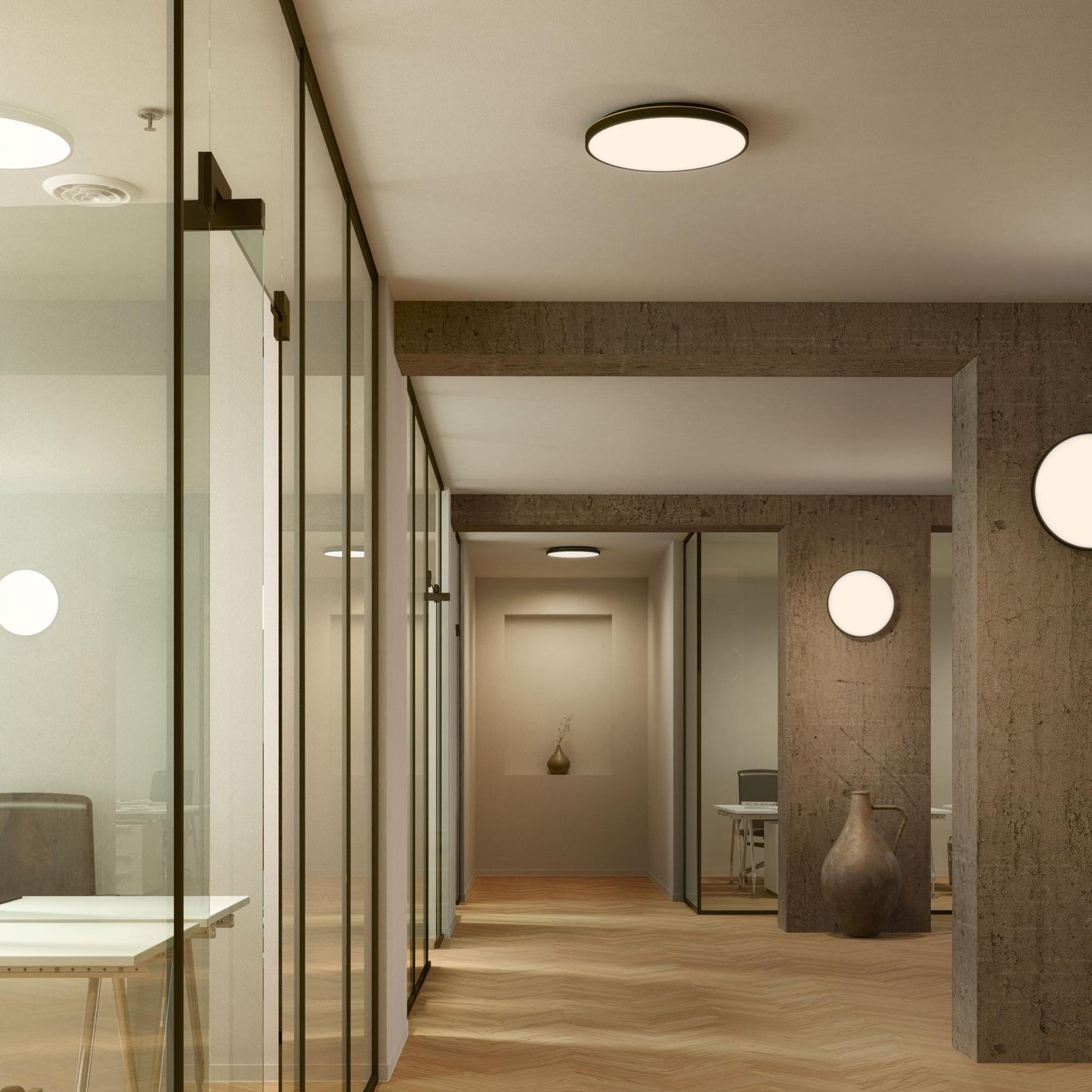 Edgeform Plafon 45 Ceiling Lamp Black/Brass