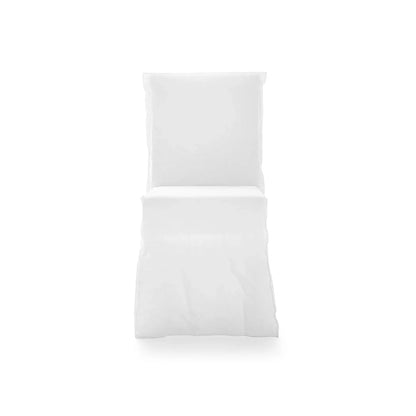 GHOST 23 - Restaurant chair with removable cover (Upholstery: Lino Bianco)