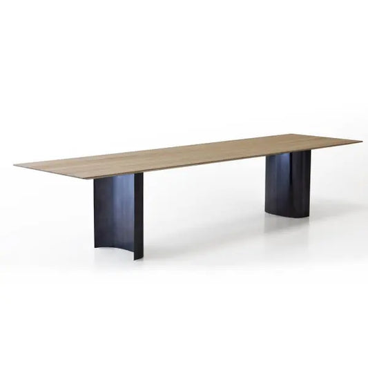JEFF - Rectangular chestnut table