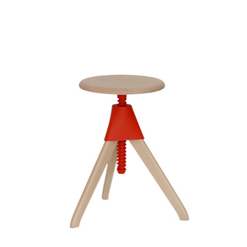 TOM AND JERRY - THE WILD BUNCH - Height-adjustable beech stool.