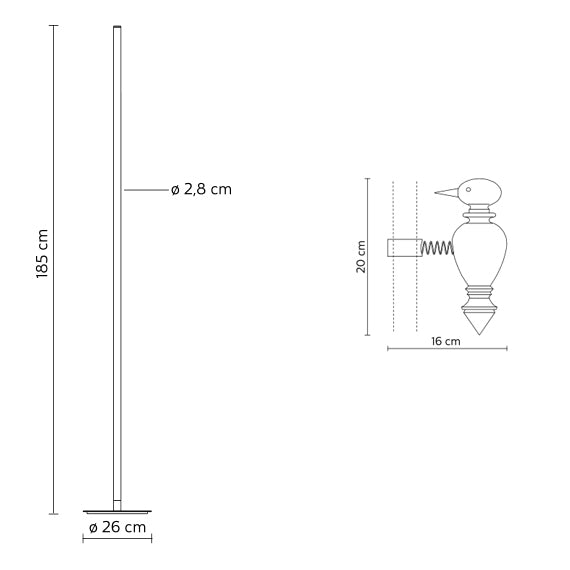 ACCIPICCHIO - LED Pyrex floor lamp (Request Info).