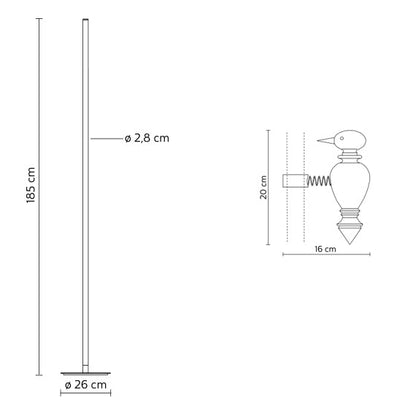 ACCIPICCHIO - LED Pyrex floor lamp (Request Info).