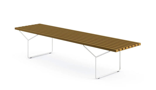 Bertoia - Steel and Teak Garden Bench