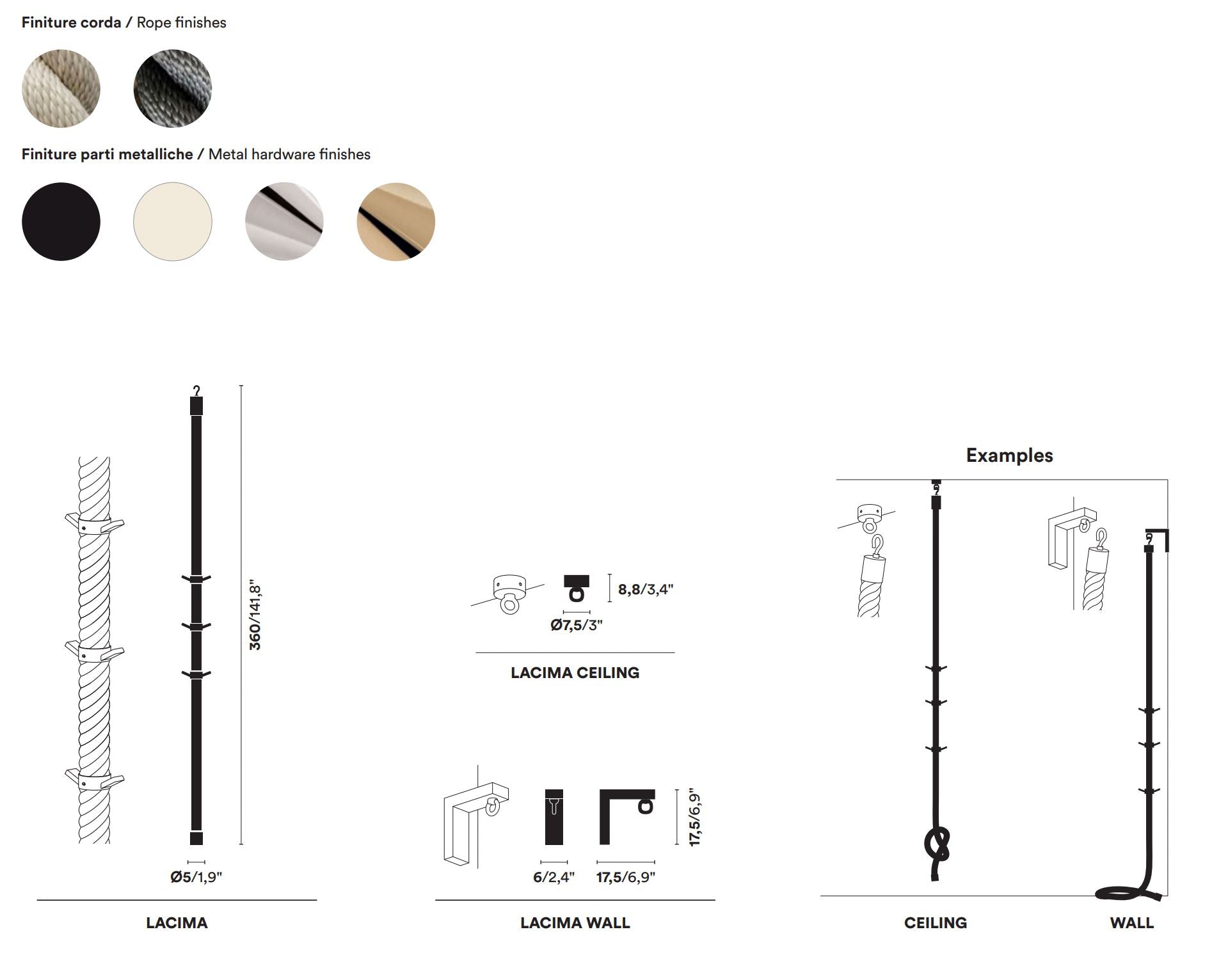 LA CIMA3 - Rope coat rack.