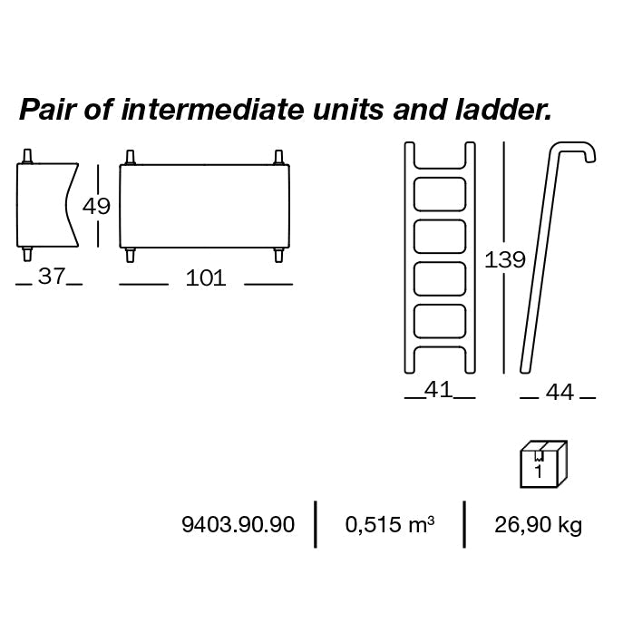 BUNKY - Stackable Kids bunk bed.
