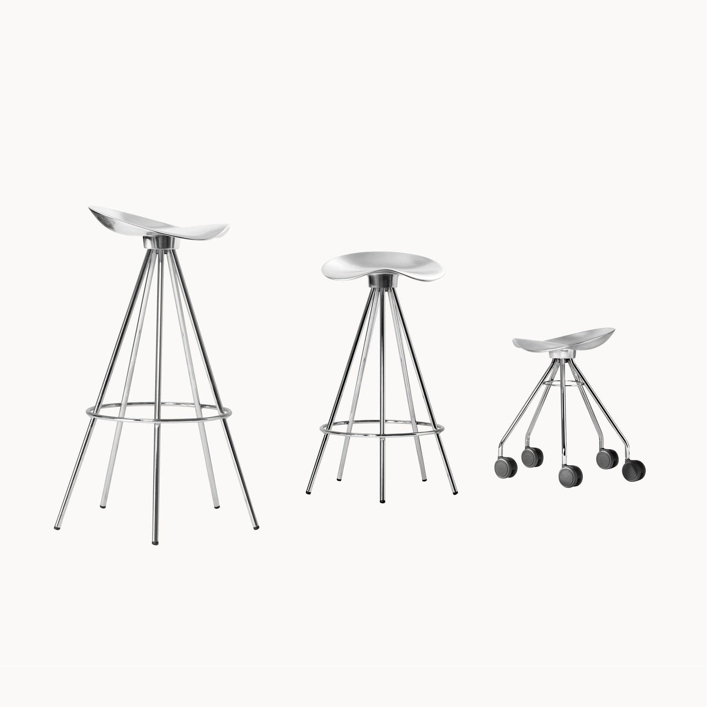 Low Stool With Castors Jamaica by Bd Barcelona Design #Aluminium seat