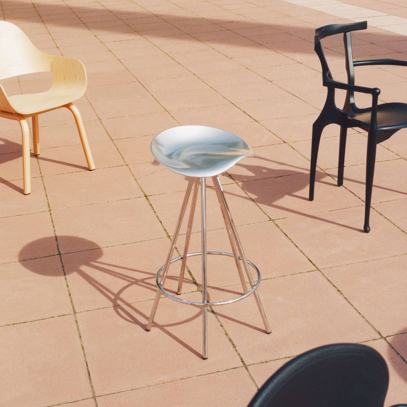Barstool Jamaica by Bd Barcelona Design #Chromed Steel / Aluminium seat